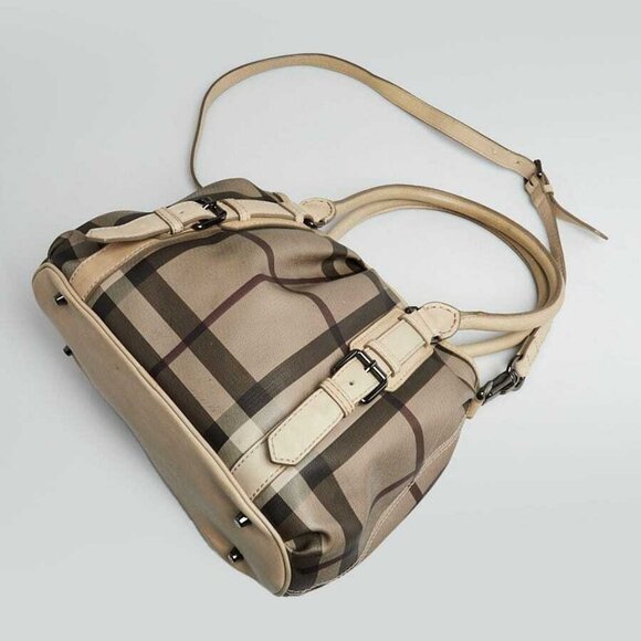 Burberry Smoked Check Coated Canvas Small Northfield Bag - Picture 2 of 11